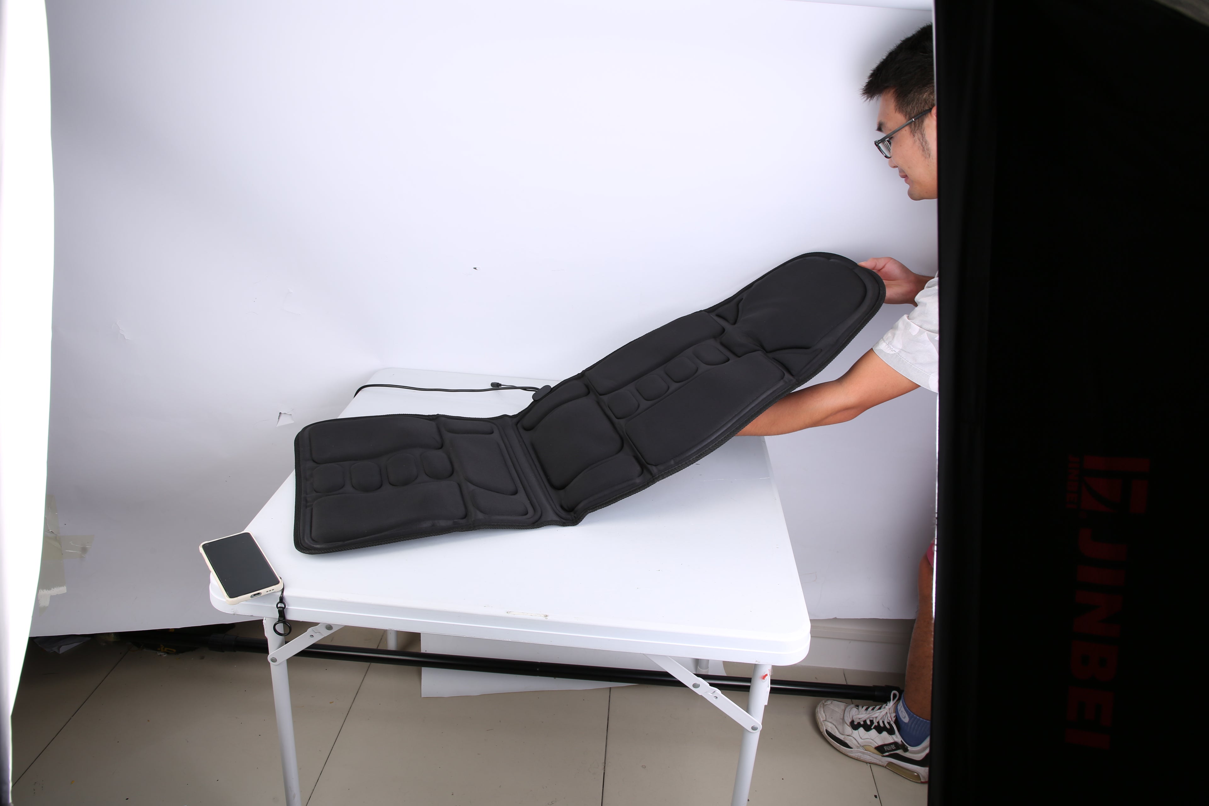 1Pc Back Massager Cushion Electric Massage Car Seat Cushion Chair Pad With Heating Function 8 Vibration Modes 3 Intensity Levels Fedex Shipping