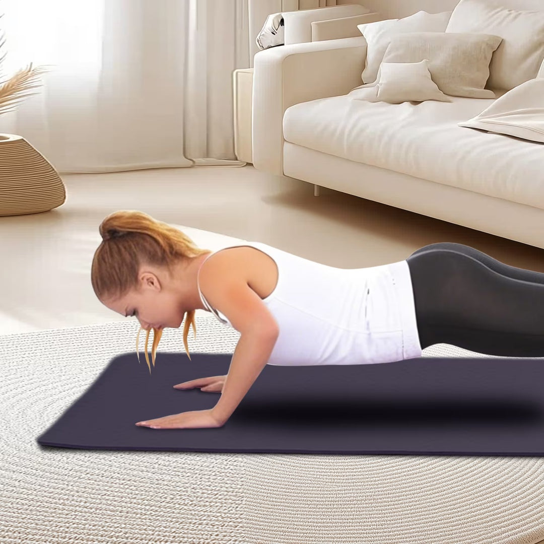 Yoga Mat, Exercise Yoga Mat With Non-Slip Design, Professional TPE Exericise Mat, 72 X 24 Multi-Purpose Workout Mat For Women, Pilates Fitness And Floor Exercises