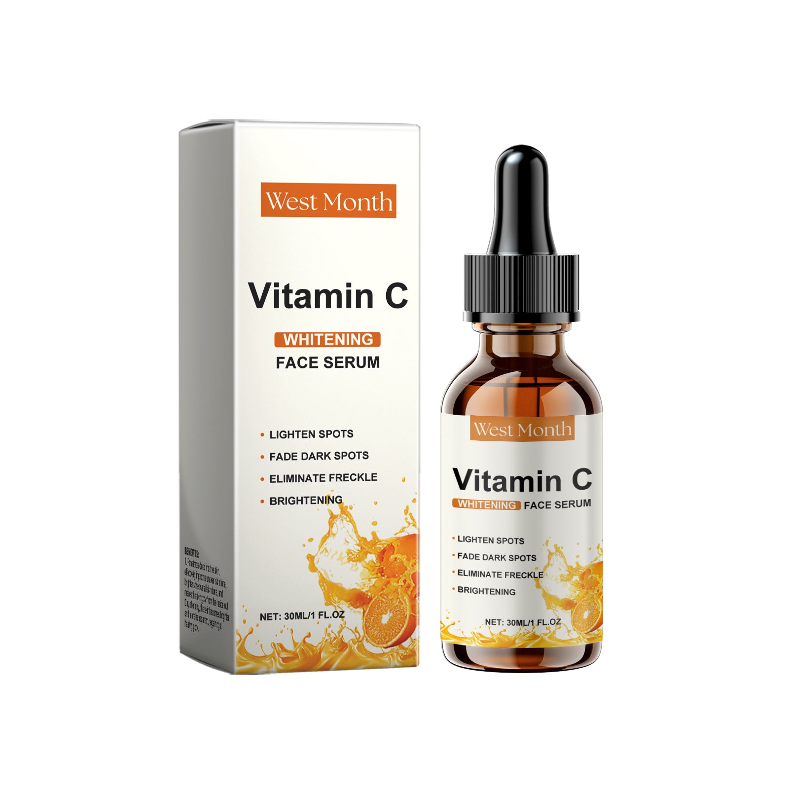 West&Month Vitamin C Face Serum, Moisturizing, Hydrating, Brightening, Tender And Smooth Skin Essence