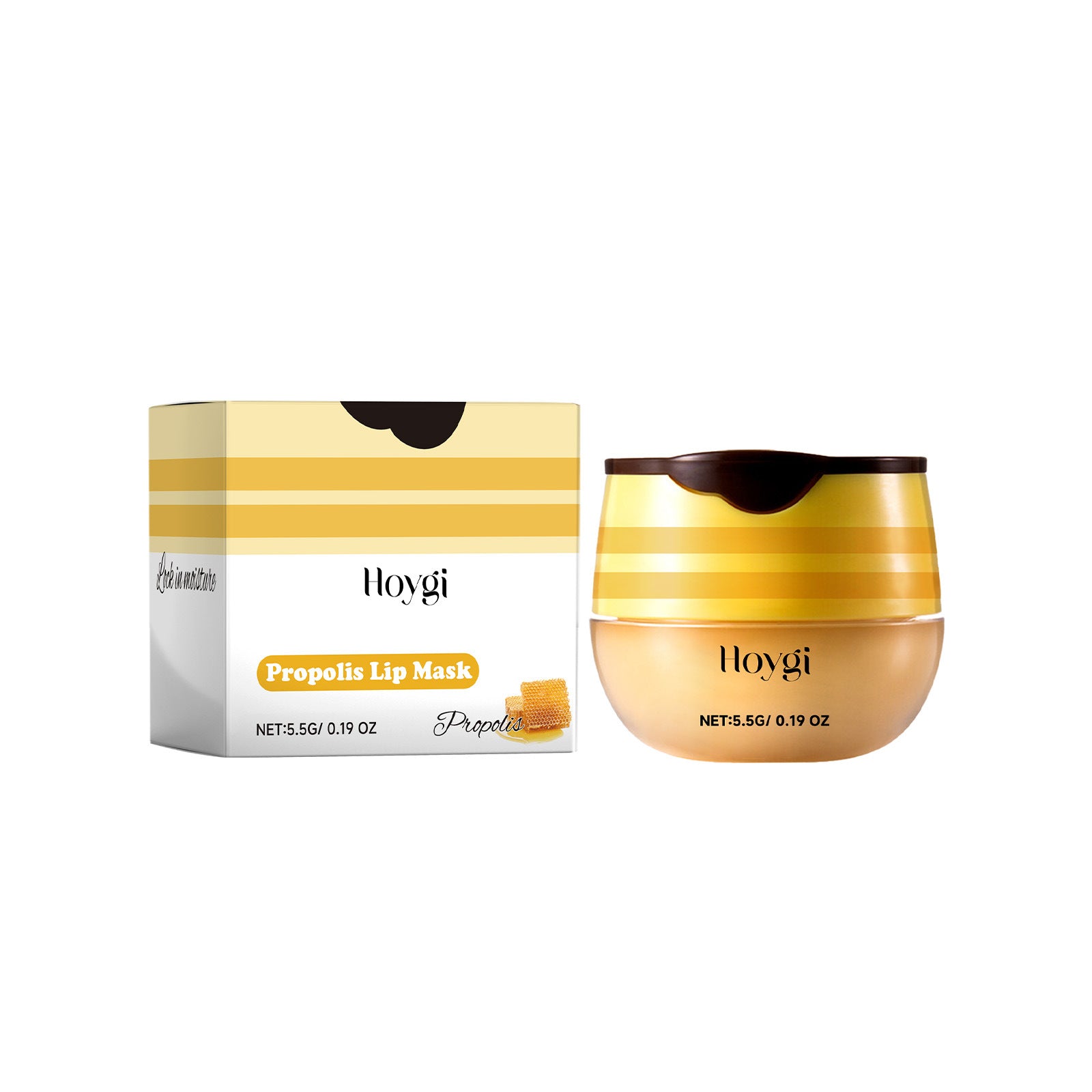 Hoygi Propolis Lip Mask, Fade Lip Lines, Anti-Crack Lip Balm Moisturizing Lip Care Lip Mask