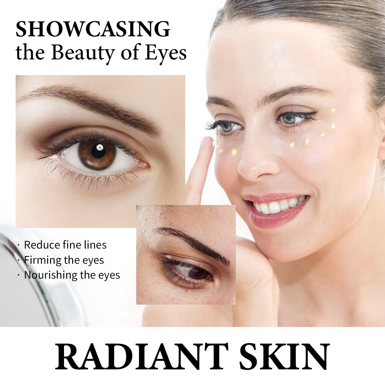 WIYUN Retinol & Collagen Moisturizer Eye Cream, Lightening Dark Circles And Bags Under Eyes Moisturizing Firming Care Multi-Effect Eye Cream