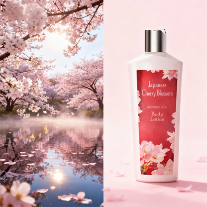 2 Pieces Sets, Body Lotion And Body Mist Set, Japanese Cherry Blossom 8 Oz, 236ml, Best Holiday Gifts.