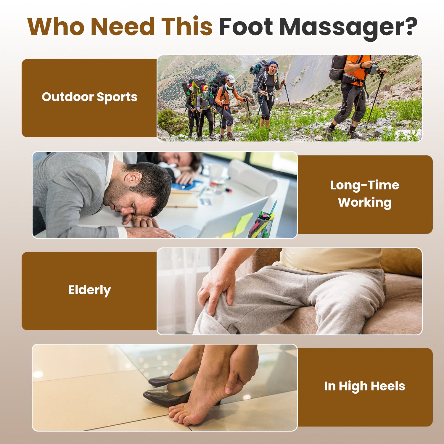 1Pc Rechargeable EMS Foot Massager For Neuropathy TENS Stimulator With 10Modes 50Intensities Remote Control For Muscle Relaxation Cramps Circulation Gift For Dad Mom