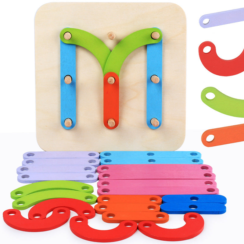 Number letter set column toy