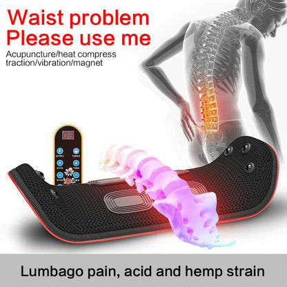 Relaxation Electric Lumbar Traction Device Waist Back Massager Vibration Massage Lumbar Spine Support Waist Relieve Fatigue