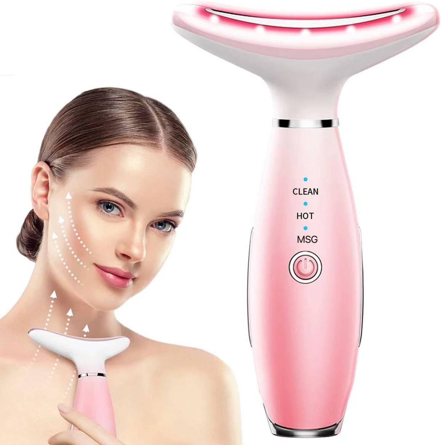 Skin Care Neck Face Massage Tool With Thermals, 3-in-1 Facial Massager