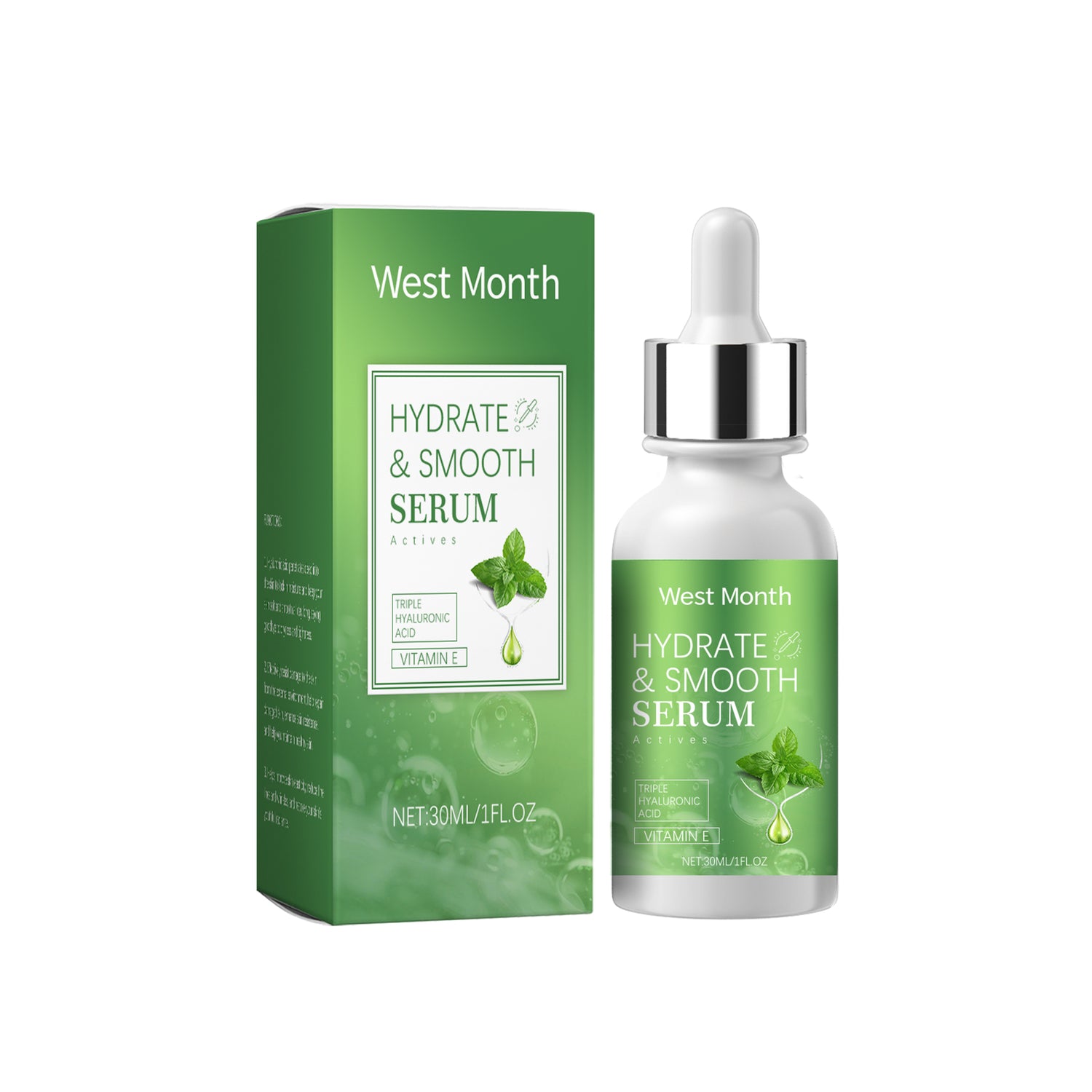 West&amp;Month  Hydrating Serum With Hyaluronic Acid, Facial Skin Hydrating, Brightening And Firming Serum
