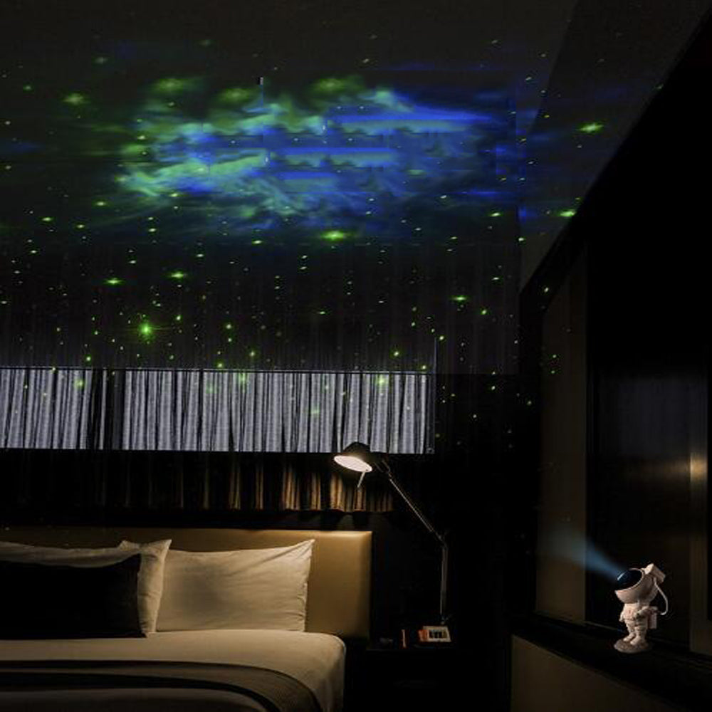 LunaGlow™ Astronaut Galaxy Projector – Remote Control Starry Night Light for Bedroom &amp; Mood Therapy