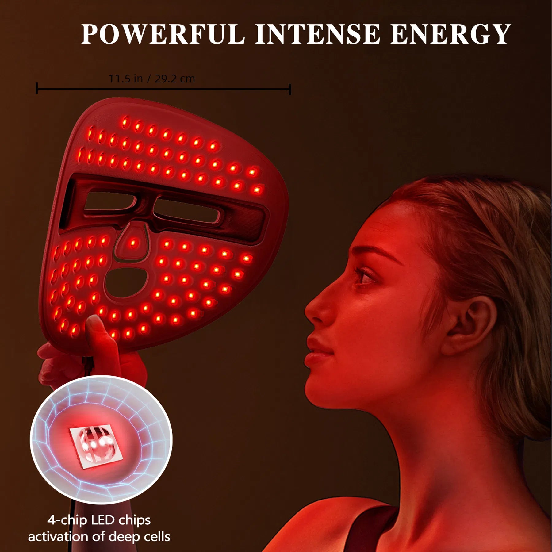 Professional LED Red Light Therapy Face Mask – Anti-Aging &amp; Skin Rejuvenation for Home Use