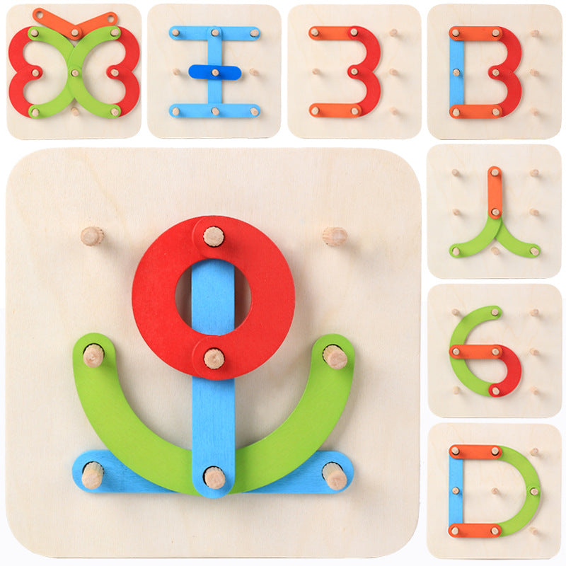 Number letter set column toy
