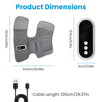 1Pc Cordless Leg Massager Air Compression Massager With Heat Thigh Knee Calf Massager With 3 Modes Adjustable Wrap For Pain Relief