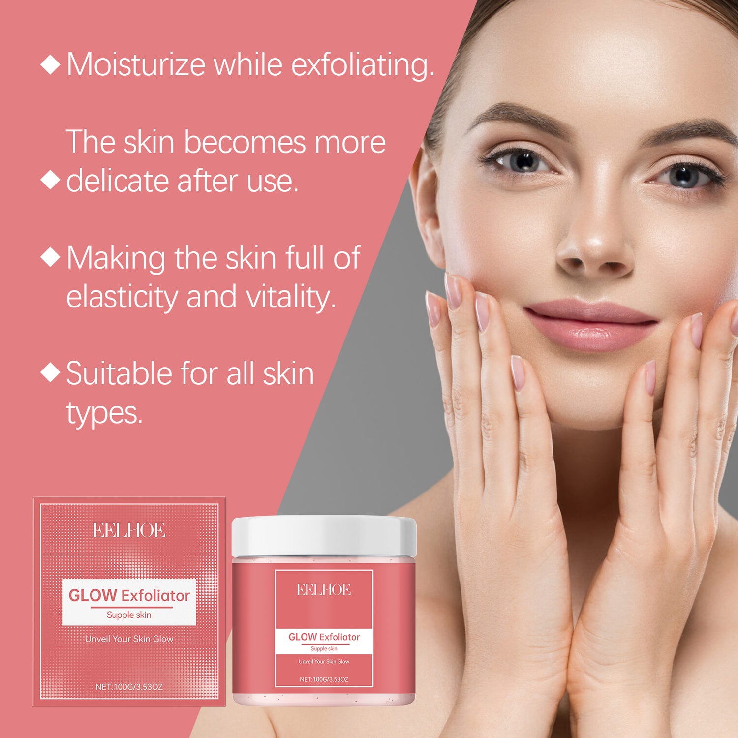 EELHOE Face Whitening Scrub Gently Cleanses And Exfoliates Skin For A Radiant Radiance