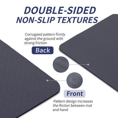 Yoga Mat, Exercise Yoga Mat With Non-Slip Design, Professional TPE Exericise Mat, 72  X 24  Multi-Purpose Workout Mat For Women, Pilates Fitness And Floor Exercises