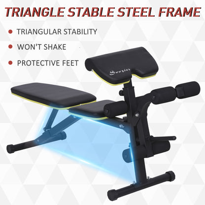 Adjustable Workout Bench with Leg Extension and Curl