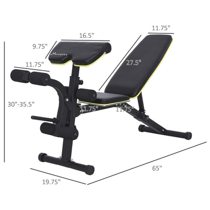 Adjustable Workout Bench with Leg Extension and Curl