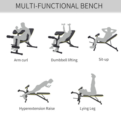 Adjustable Workout Bench with Leg Extension and Curl