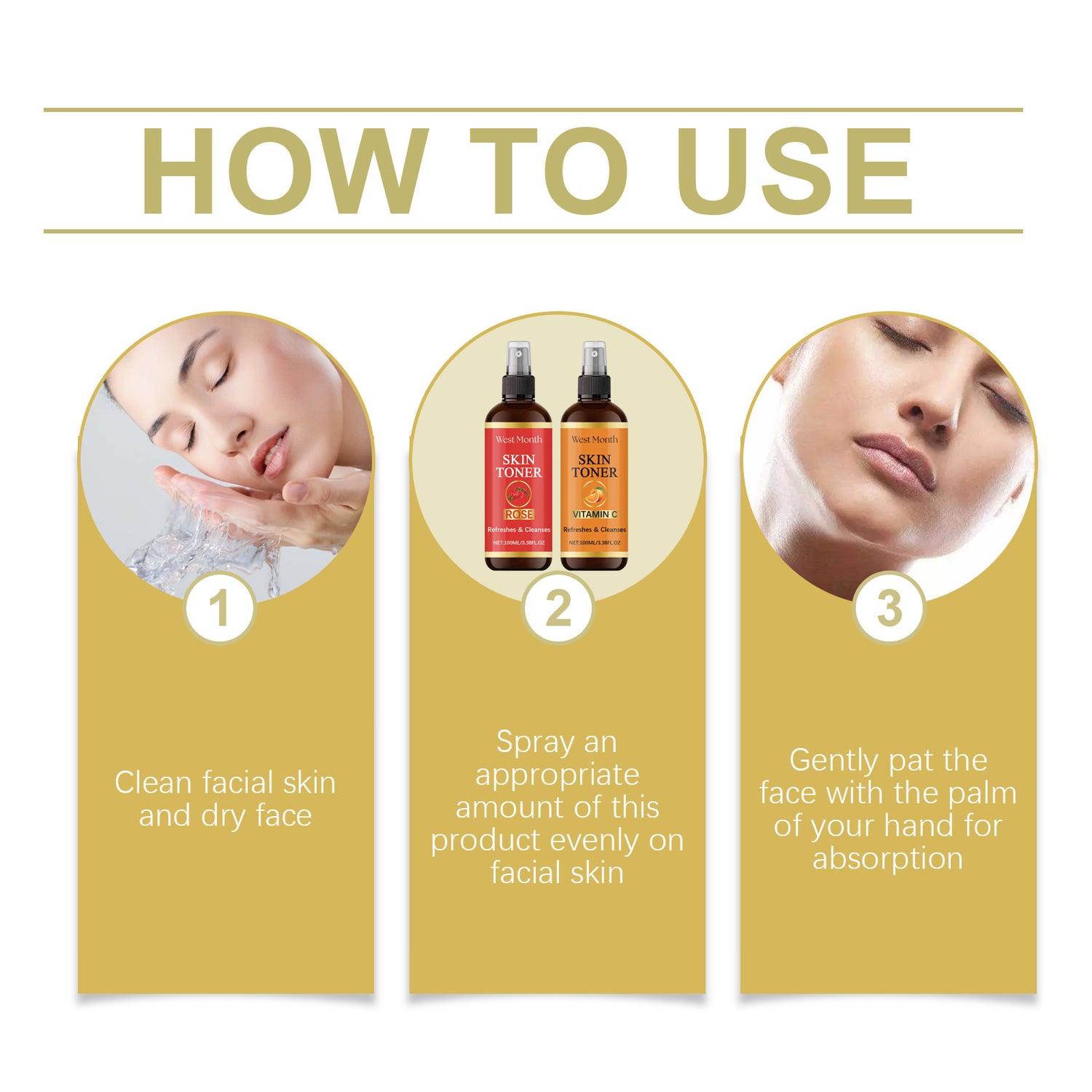 West&amp;Month Toner Spray Hydrates And Moisturizes And Brightens Skin