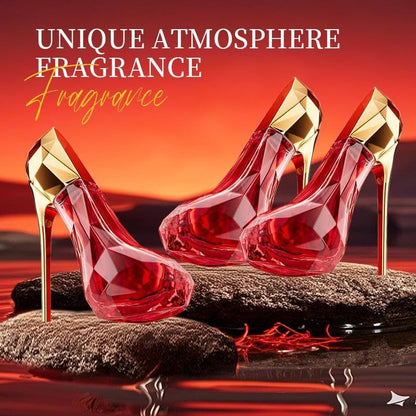 A Unique And Luxurious Red High-heeled Shoe Design A Long-lasting Fragrance A Must-have Perfume For Beauty Enthusiasts And A Special Gift For Women.