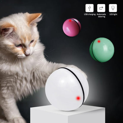 Smart Automatic Rolling Cat Toy Ball with LED Laser – Interactive Pet Toy for Indoor Cats