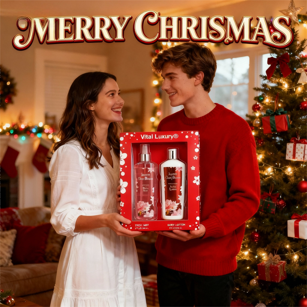 2 Pieces Sets, Body Lotion And Body Mist Set, Japanese Cherry Blossom 8 Oz, 236ml, Best Holiday Gifts.